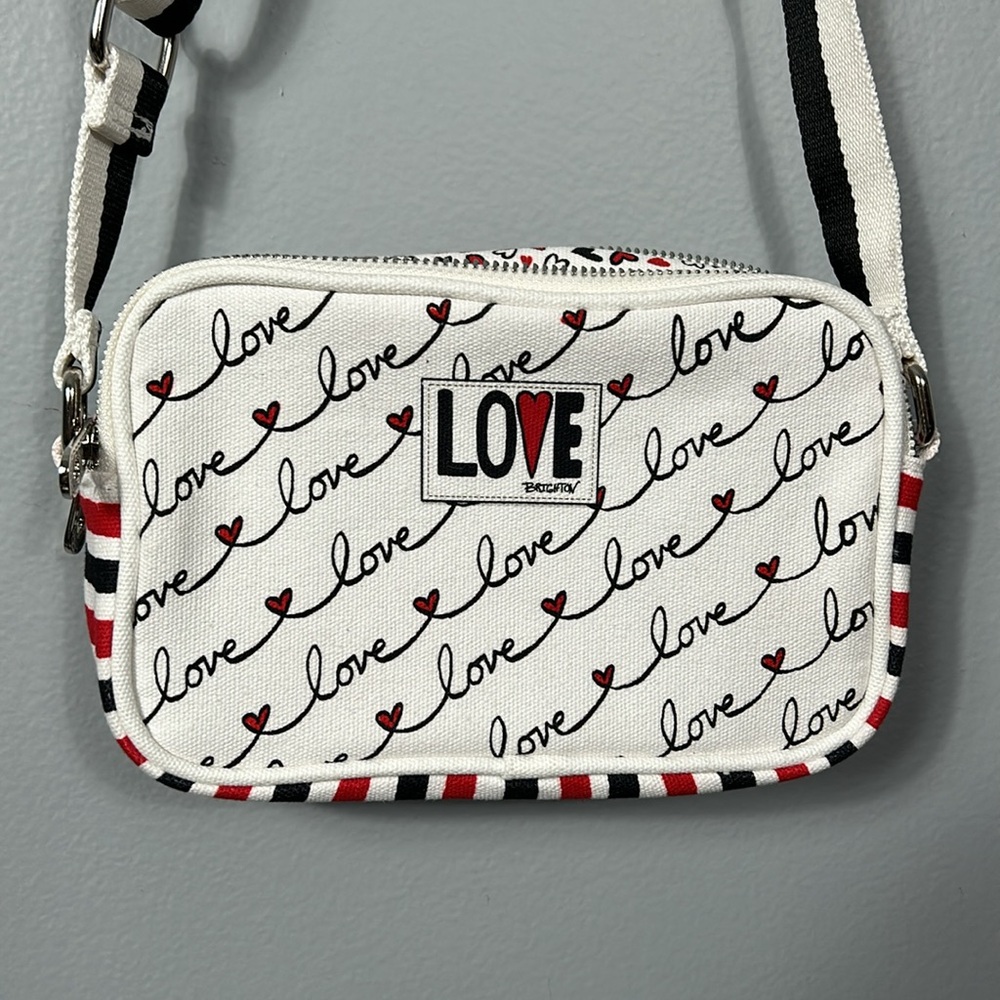 Brighton LOVE SCROLL Canvas Crossbody Bag (MSR$88)